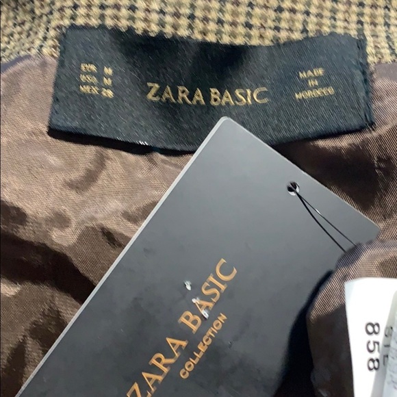 NWT. Zara Brown/Tan Vest with V-neckline. Size M. - Picture 5 of 9